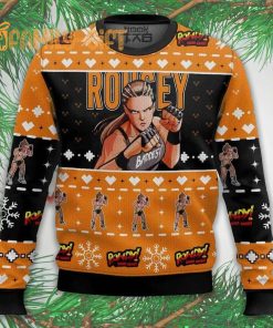 Ronda Rousey ugly Christmas sweater – WWE Baddest Fighter Fun Holiday Sweater