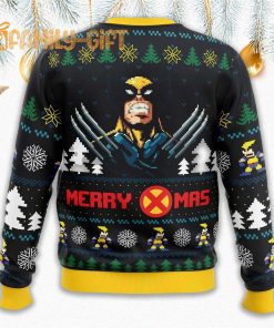 Santa Claws Wolverine Ugly Christmas Sweater Marvel X Men Holiday Gift 2