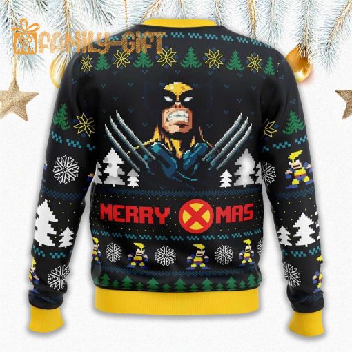 Santa Claws Wolverine Ugly Christmas Sweater – Marvel X-Men Holiday Gift