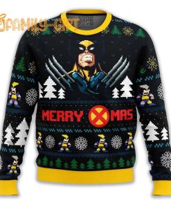 Santa Claws Wolverine Ugly Christmas Sweater Marvel X Men Holiday Gift