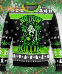 Scream Just Chilling ugly Christmas sweater – Fun Horror-Themed Holiday Sweater