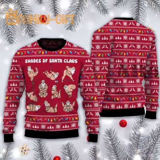 Shades of Santa Claus Santa Ugly Christmas Sweater – Funny Holiday Sweater