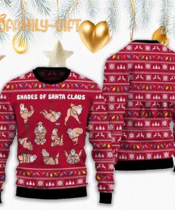 Shades of Santa Claus Santa Ugly Christmas Sweater Funny Holiday Sweater