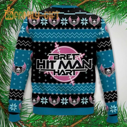 The Hitman Bret Hart Ugly Christmas Sweater – WWE Wrestling Holiday Sweater