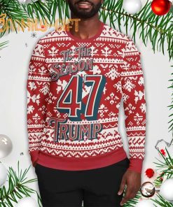 Tis The Season 47 Trump Ugly Christmas Sweater Festive Holiday Pullover 2