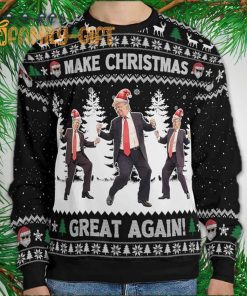 Trump Dancing Make Christmas Great Again Political Ugly Christmas Sweater 1