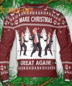 Trump Dancing Make Christmas Great Again Political Ugly Christmas Sweater