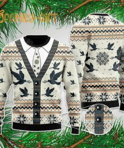 Vintage Flying Pigeon Ugly Christmas Sweater – Classic Cardigan Style