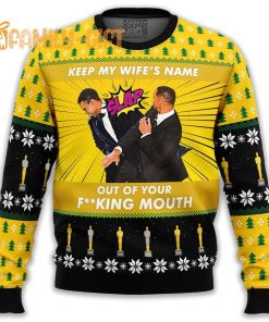 Will Smith Slaps Chris Rock Meme Ugly Christmas Sweater Oscars Meme Sweater 1