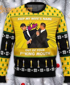 Will Smith Slaps Chris Rock Meme Ugly Christmas Sweater – Oscars Meme Sweater