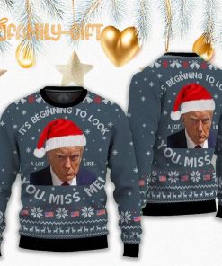 You Miss Me Donald Trump 2024 Political Ugly Christmas Sweater – Funny Holiday Sweater